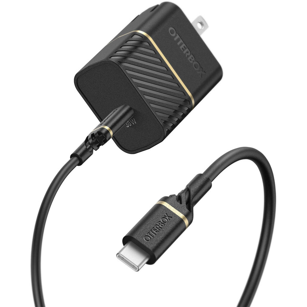 Otterbox 30W Wall Charger W/ USB-C To USB-C Cable - Black Shimmer