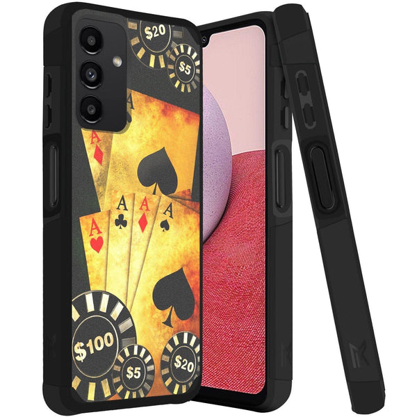 Hybrid (Magnet Mount Friendly) Case For Samsung A14 5G - Poker - Tough Strong Wild Flag