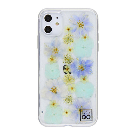 ROQQ Blossom Pressed Flowers Case For iPhone 11 - Lavender Delphiniums