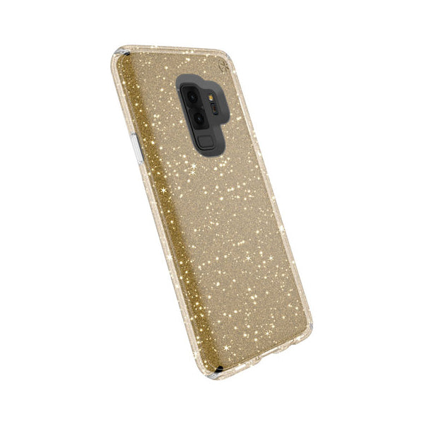 Speck Presidio Clear+Glitter For Samsung Galaxy S9 Plus - Clear With Gold Glitter