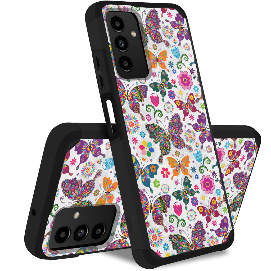 Shockproof Case For Samsung Galaxy A13 5G - Harmonious Butterfly Floral - Original Wild Flag