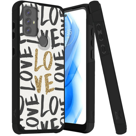 Hybrid (Magnet Mount Friendly) Case For Moto G Play (2023) - Love - Tough Strong Wild Flag