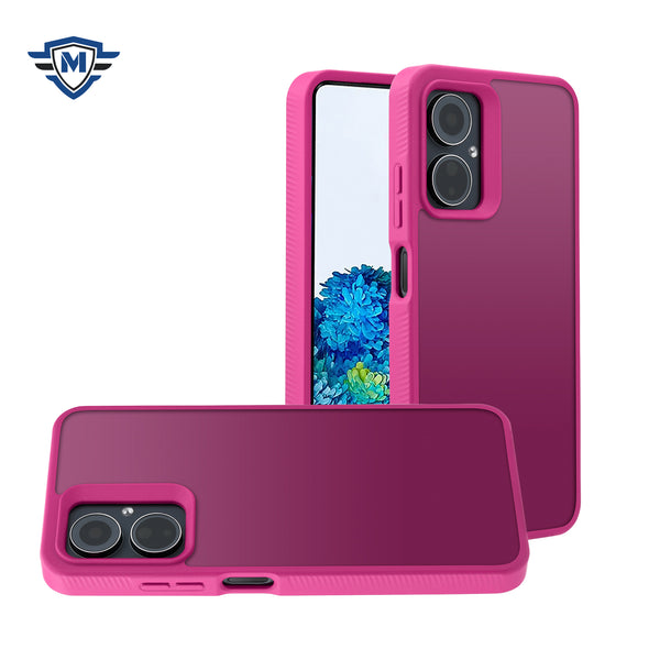 Metkase Dotted Edged Line Skin-Touch High Quality Hybrid In Slide-Out Package For Celero 3 - Hot Pink