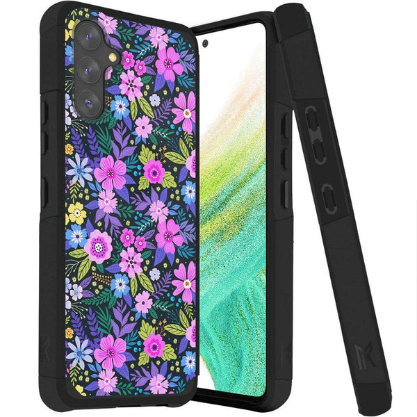 Metkase Tough Strong Hybrid (Magnet Mount Friendly) Case For Samsung A54 - Mystical Floral Boom