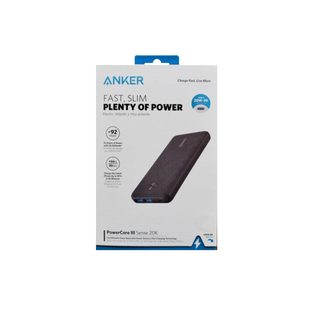 Anker PowerCore III Sense 20K PD Portable Charger Battery Power Bank OPEN  BOX