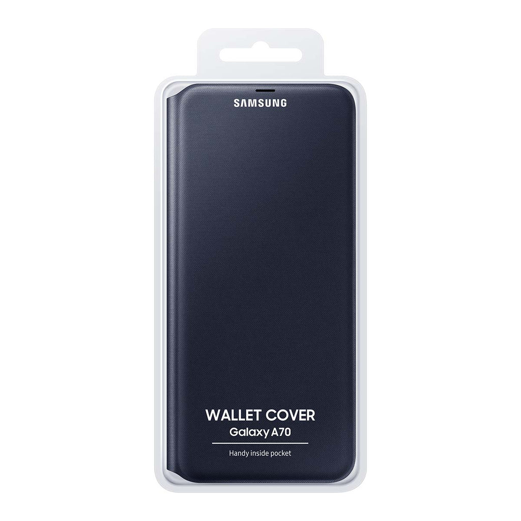 Samsung Wallet Cover For Samsung Galaxy A70 -  Black