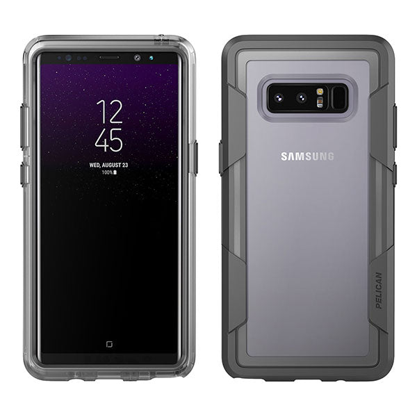 Pelican Voyager Case for Samsung Galaxy Note 8 - Clear/Gray