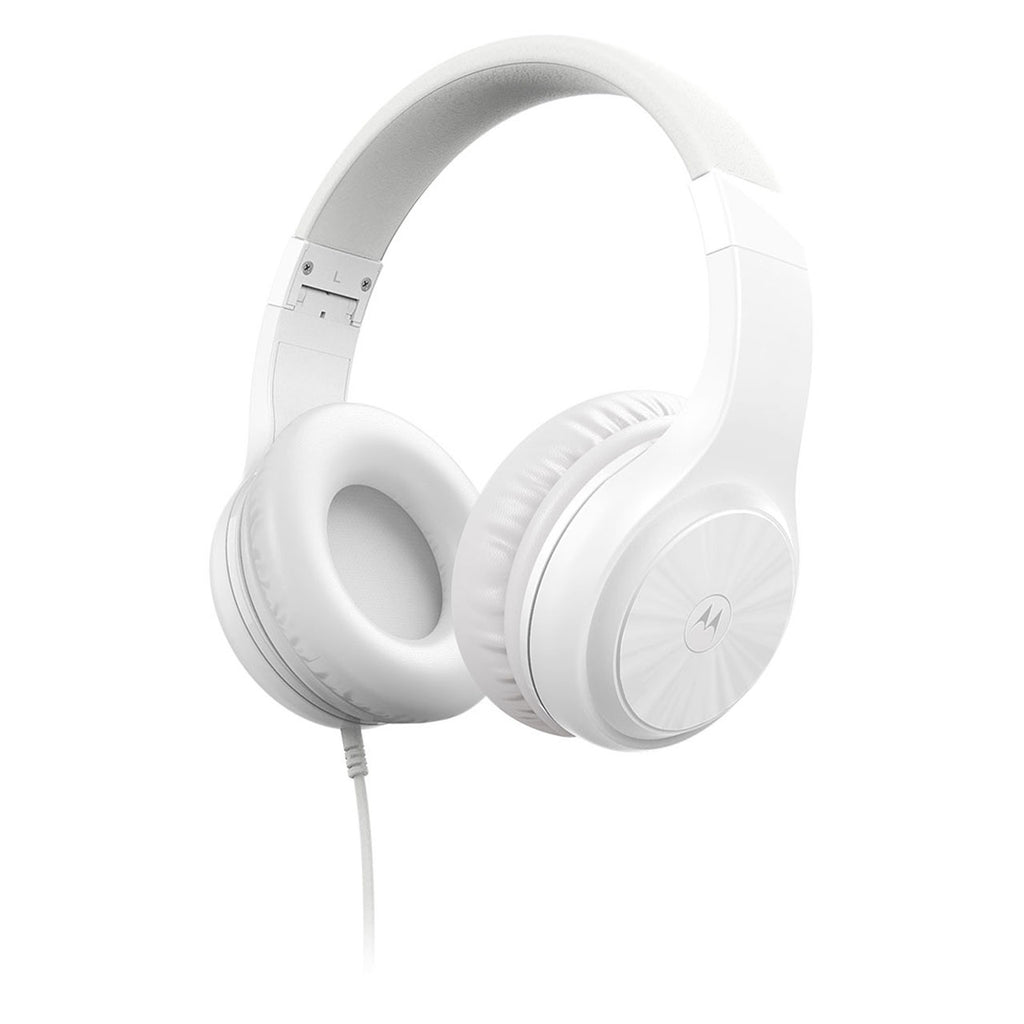 Moto XT120 Over-Ear Headphones W/ Mic - White