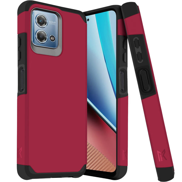 MetKase Tough Strong Hybrid (Magnet Mount Friendly) Case Cover For Motorola G Stylus 5G 2023 - Virtual Pink