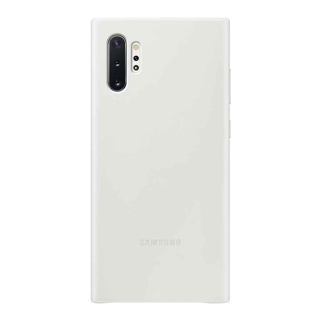 Samsung Leather Back Cover For Galaxy Note 10 Plus - White