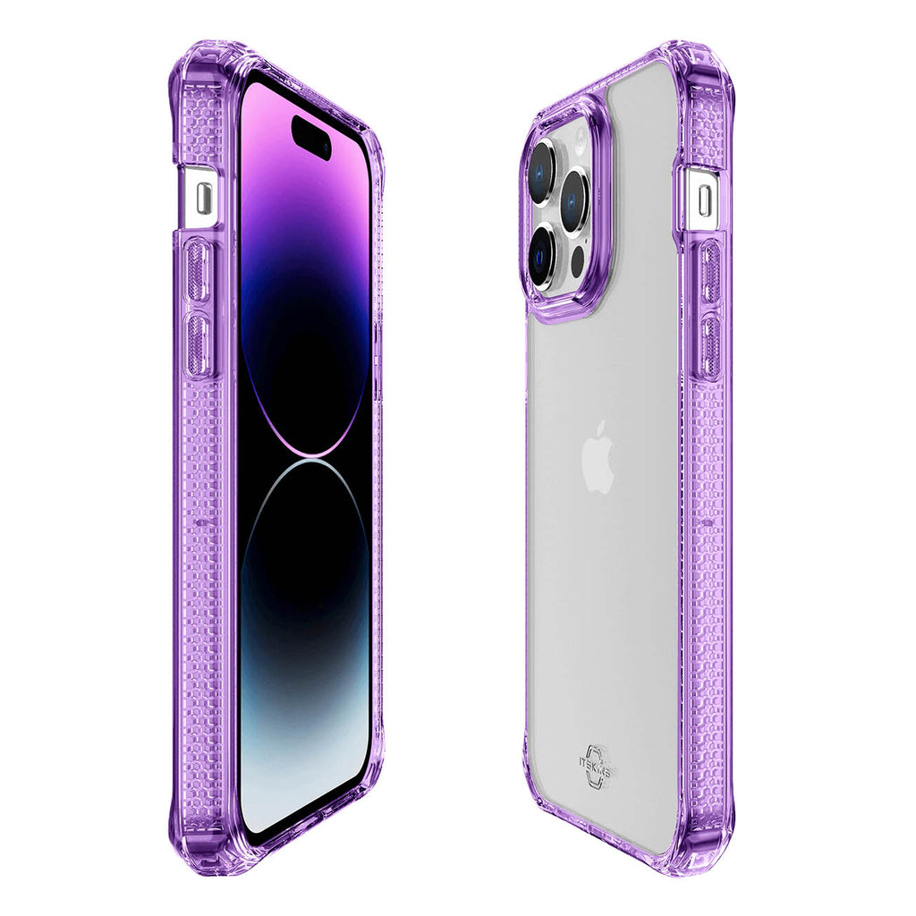 ITSKINS Hybrid Clear Case For iPhone 14 Pro (6.1") - Purple/Transparent