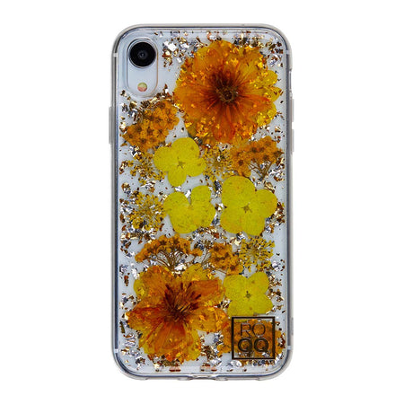 ROQQ Blossom Pressed Flowers Case For Apple iPhone XR - Yellow Cosmos