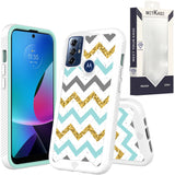 Metkase Premium Exotic Design Hybrid Case for Motorola Moto G Play 5G 2023 - Zigzag