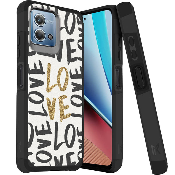 MetKase Tough Strong Hybrid (Magnet Mount Friendly) Case Cover For Motorola G Stylus 5G 2023 - Love