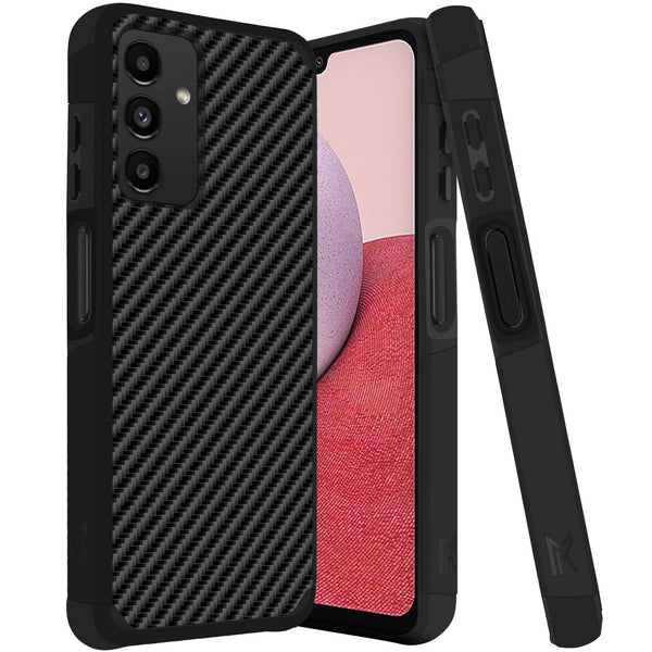 MetKase Tough Strong Hybrid (Magnet Mount Friendly) Case Cover For Samsung A14 5G - Carbon