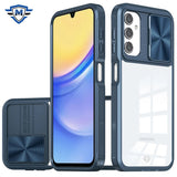 Metkase Fusion Transparent Clear Hybrid Case Cover In Premium Slide-Out Package For Samsung A15 5G - Blue