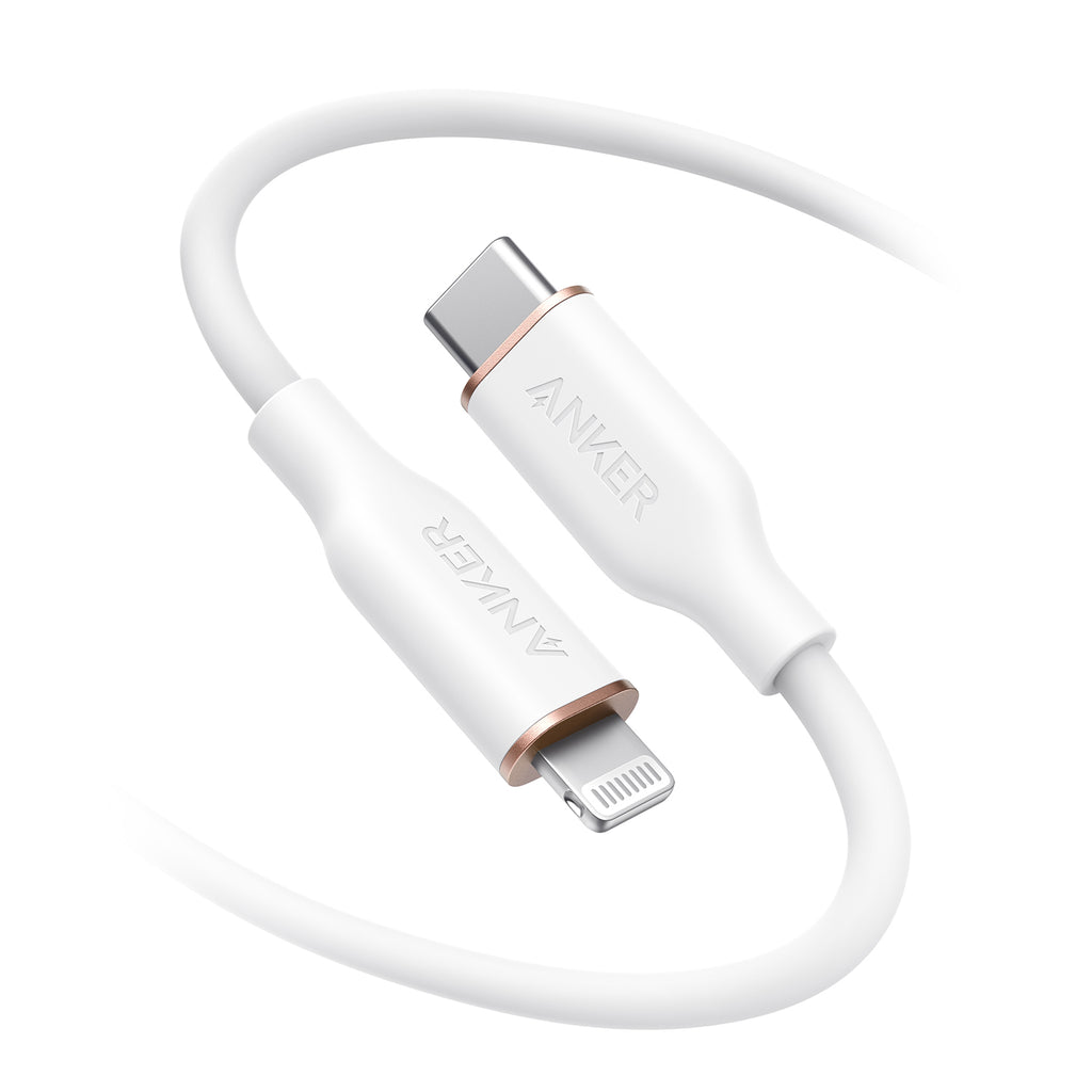 Anker Powerline III Flow 6' USB-C To Lightning Connector - White
