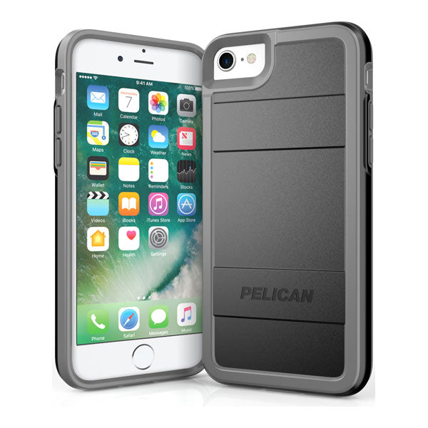 Pelican Protector for iPhone 6/6S/7/8 - Black / Light Gray