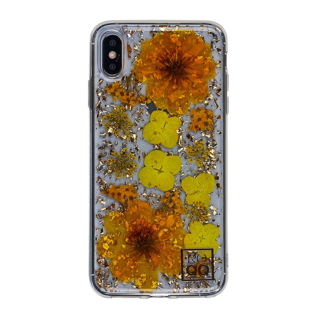 ROQQ Blossom Pressed Flowers Case For Apple iPhone X And XS - Yellow Cosmos