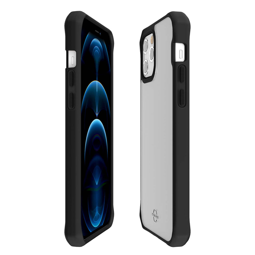 ITSKINS Hybrid Solid Case For iPhone 12 / 12 Pro - Black/Transparent