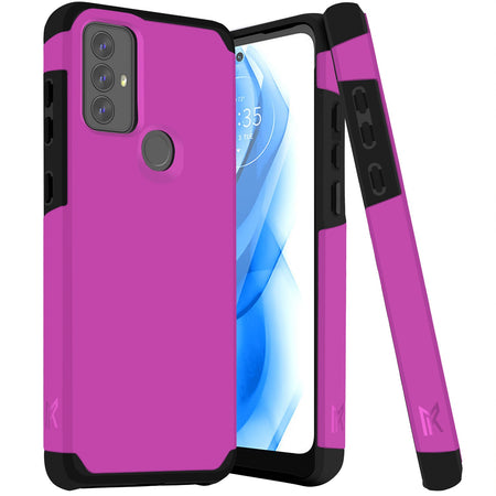 Hybrid (Magnet Mount Friendly) Case For Moto G Play (2023) - Hot Pink - Tough Strong Wild Flag