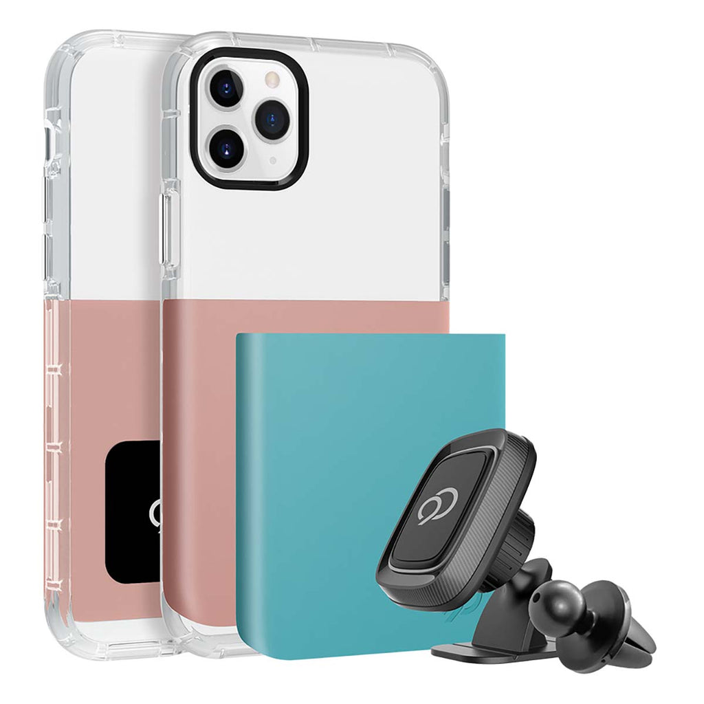 Nimbus9 Ghost 2 Pro Case For iPhone 11 Pro Max / XS Max  - Rose Gold / Turquoise Blue