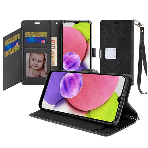 Wallet Case For Samsung A54 5G - Black - ID Card Holder Wild Flag