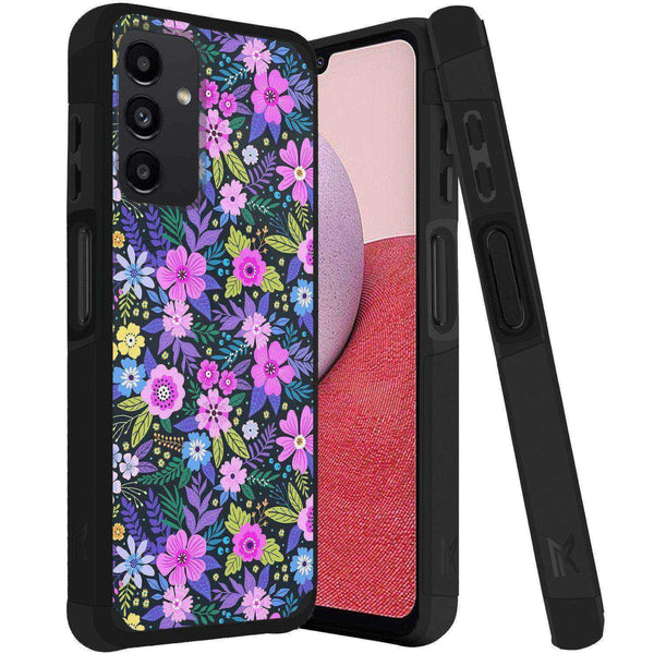Hybrid (Magnet Mount Friendly) Case For Samsung A14 5G - Mystical Floral Boom - Tough Wild Flag