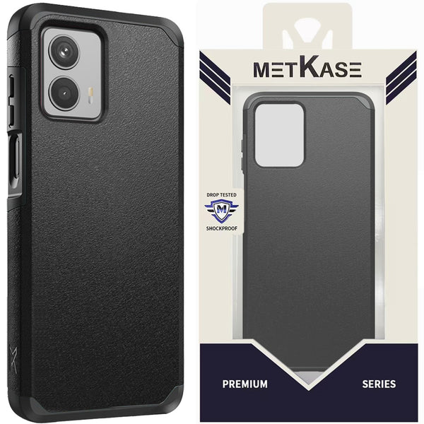 Metkase (Original Series) Tough Strong Shockproof Hybrid For Moto G 5G (2023) - Black