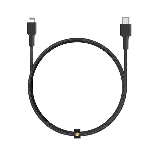 Aukey 0.9M Nylon Braided MFI USB-C to Lightning Cable CB-CL3 - Black