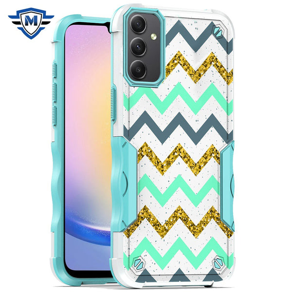 Metkase Premium Exquisite Design Hybrid In Slide-Out Package For Samsung A25 5G - Zigzag