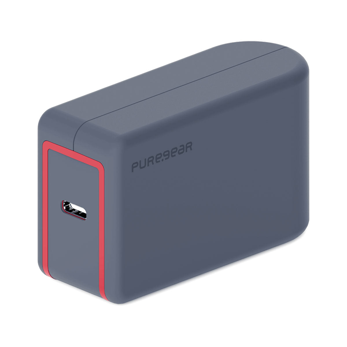 Puregear 24W Universal USB PD Wall Charger - Gray/Red