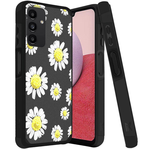 MetKase Tough Strong Hybrid (Magnet Mount Friendly) Case Cover For Samsung A14 5G - Chamomile Flowers