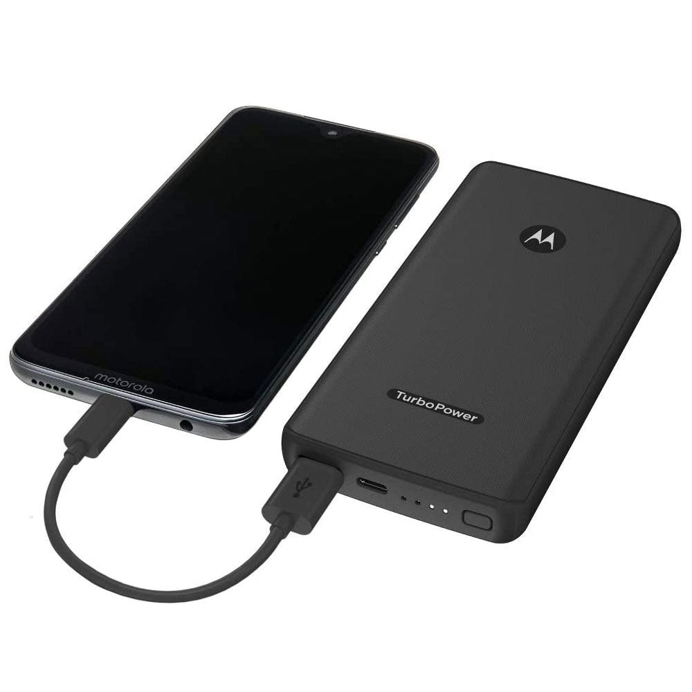 Motorola TurboPower 10,000Mah Power Bank With 1M A-C Cable - Black