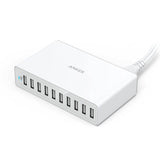 Anker Powerport 60W 10-Port Desktop Charger - White