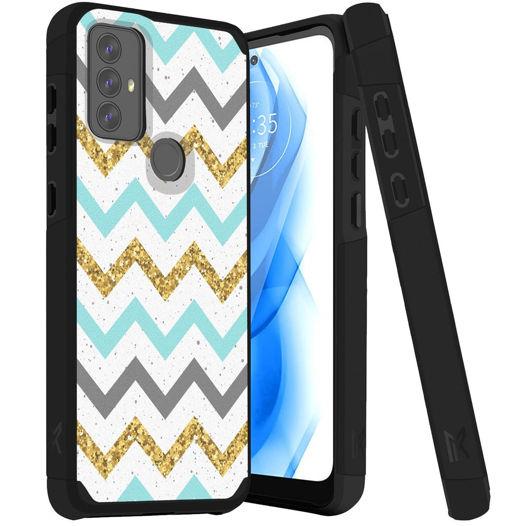 Hybrid (Magnet Mount Friendly) Case For Moto G Play (2023) - Zigzag - Tough Strong Wild Flag
