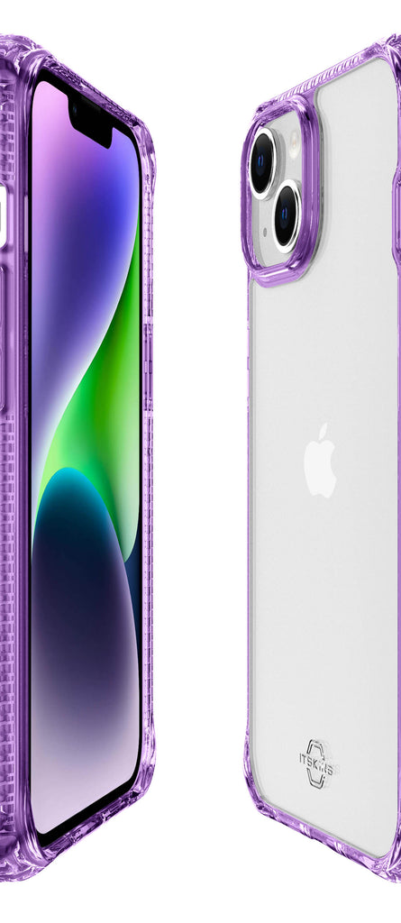 ITSKINS Hybrid Clear Case For iPhone 14 Plus (6.7") - Purple/Transparent