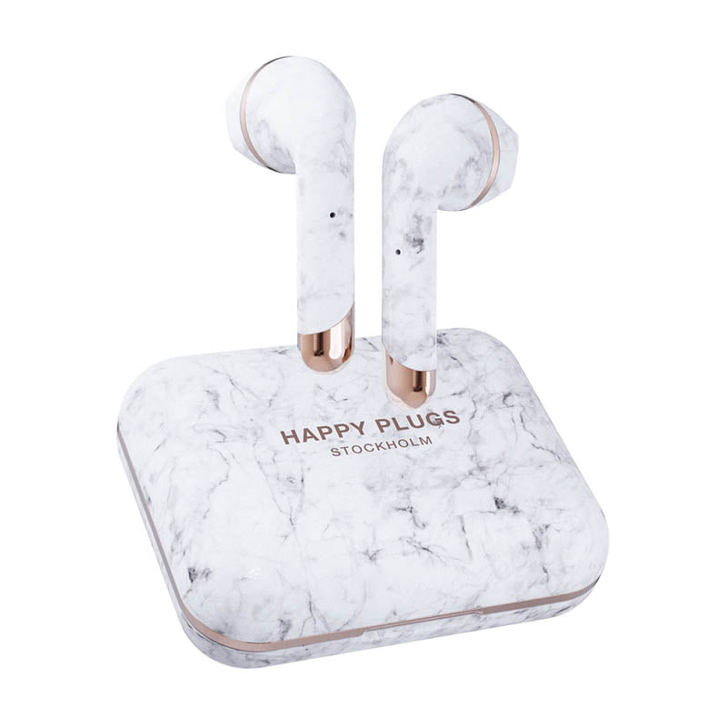 Happy Plugs Air 1 Plus - White Marble