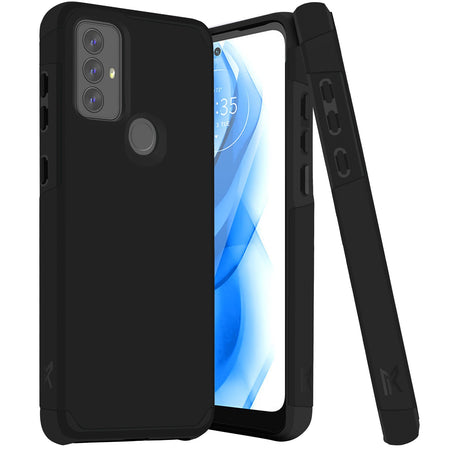 Hybrid (Magnet Mount Friendly) Case For Moto G Play (2023) - Black - Tough Strong Wild Flag