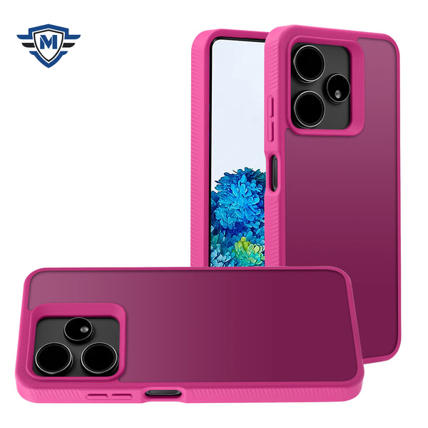 Metkase Dotted Edged Line Skin-Touch High Quality Hybrid In Slide-Out Package For Celero 3 Plus - Hot Pink