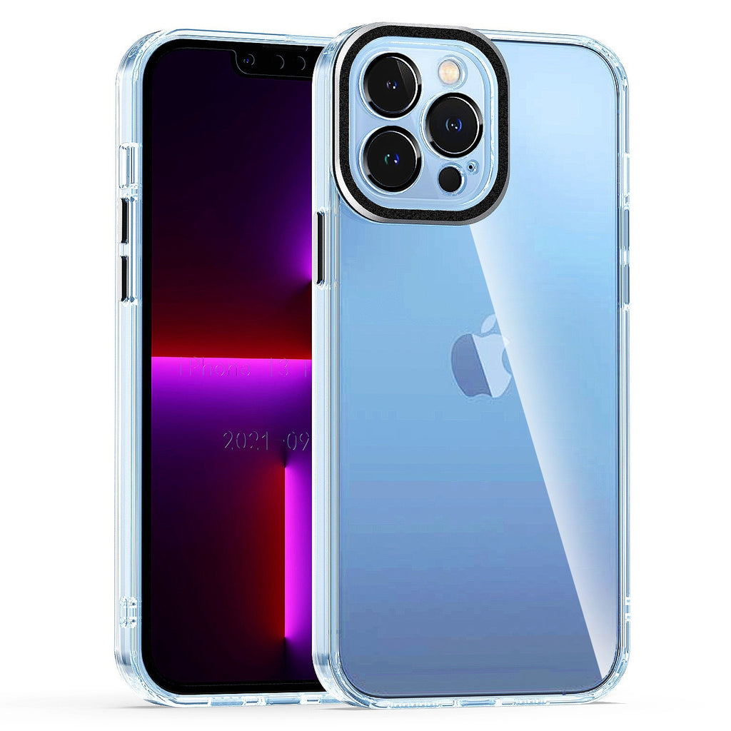 Hybrid Case For iPhone 11 - Clear - Transparent Cover Matching Metal Buttons Wild Flag