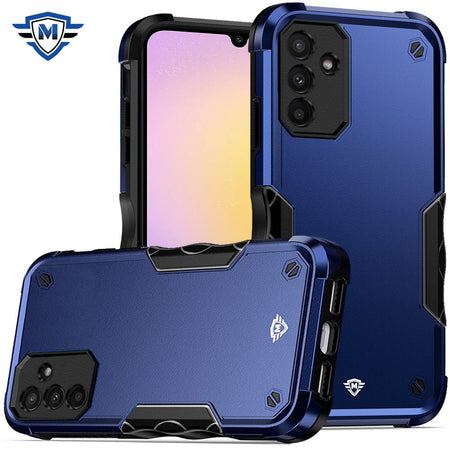 Metkase Exquisite Tough Shockproof Hybrid In Slide-Out Package For Samsung A25 5G - Dark Blue/Black