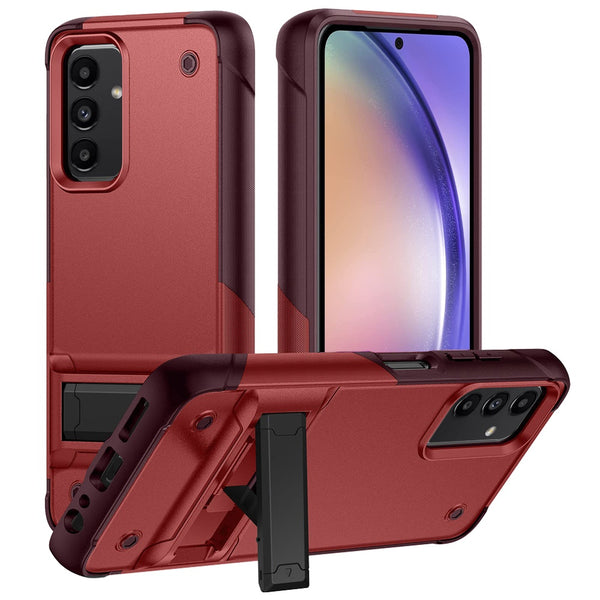 Hybrid Case For Samsung A54 5G - Red - Thunder Kickstand